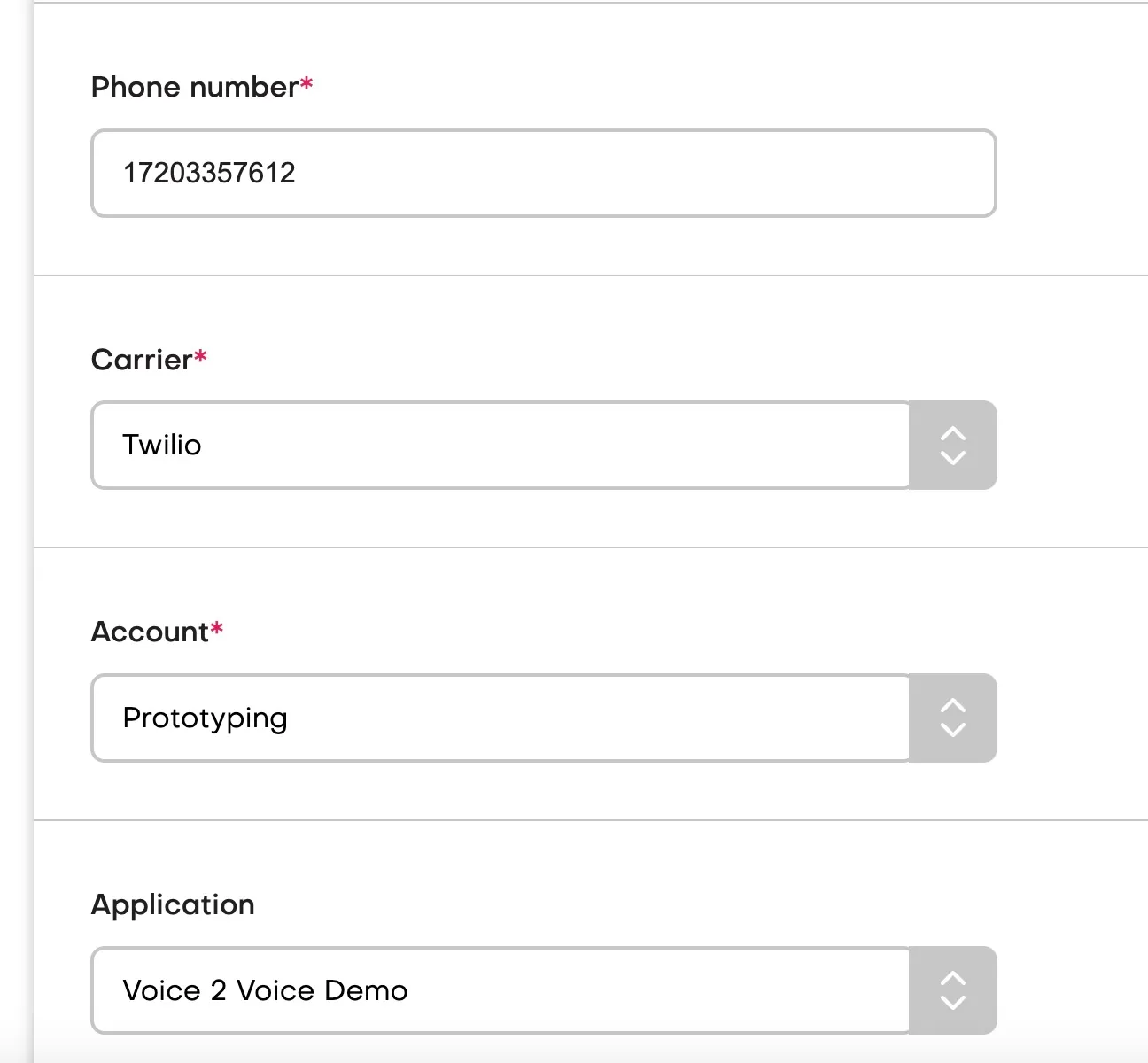 adding a phone number