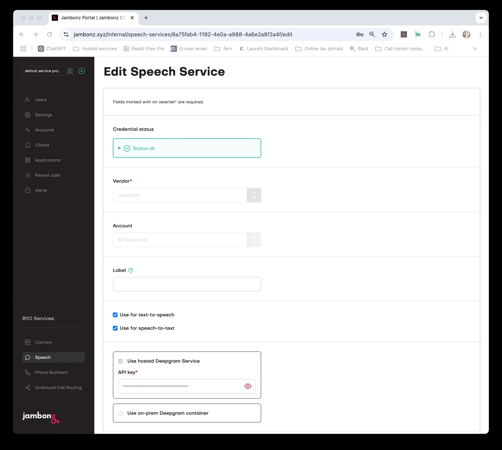 Provision speech engines